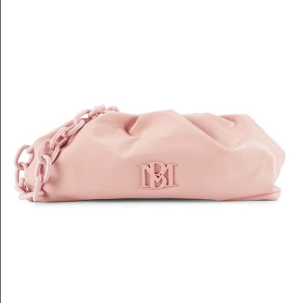 NWT Badgley Mischka Ruched Convertible Clutch (BLUSH)